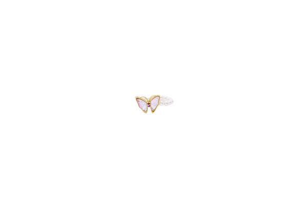 PEARL BUTTERFLY LOVE RING