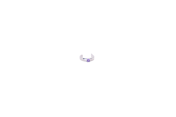 MINIMALIST AMETHYST EAR CUFF