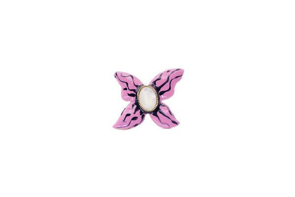 PINK BUTTERFLY RING