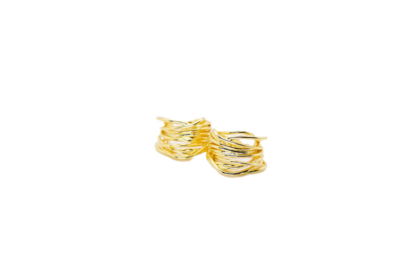 GOLDEN SPIRAL TWIST EARRINGS