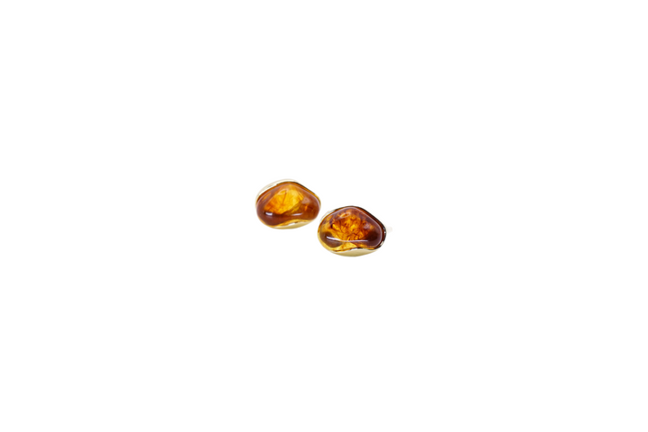 AMBER WAVE STUD EARRINGS,Earrings