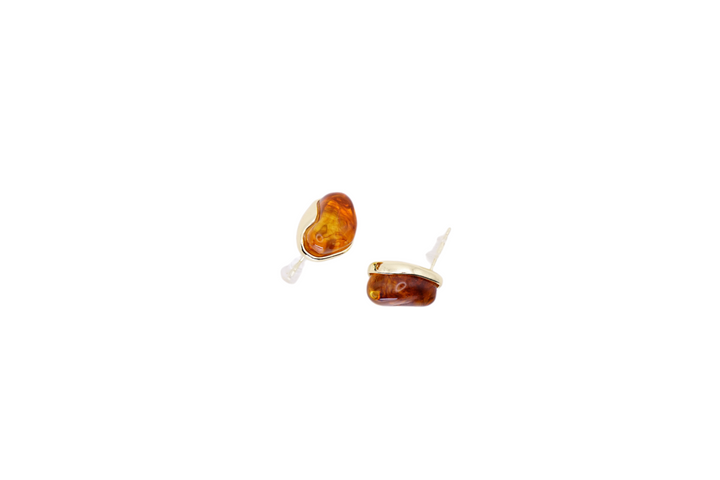 AMBER WAVE STUD EARRINGS,Earrings